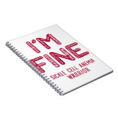 Sickle Cell Anemia Warrior - IK BEN FINE Notitieboek (Rechterzijde)