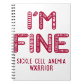 Sickle Cell Anemia Warrior - IK BEN FINE Notitieboek (Voorkant)