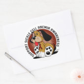 Sickle Cell Anemie Dog Ronde Sticker (Envelop)