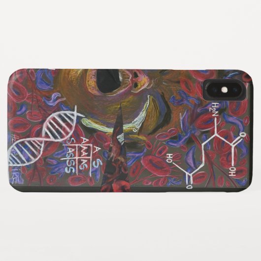 Sickle Cell Art DNA Case-Mate iPhone Case (Achterkant (horizontaal))