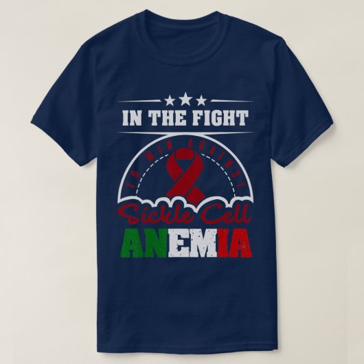 Sickle Cell Awareness Anemia Support Fight Win Me T-shirt (Design voorkant)