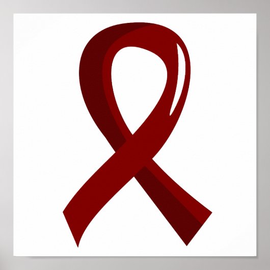 Sickle Cell Disease Burgundy Ribbon 3 Poster (Voorkant)