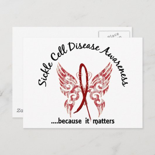 Sickle Cell Disease Butterfly 6.1 Briefkaart (Voorkant / Achterkant)