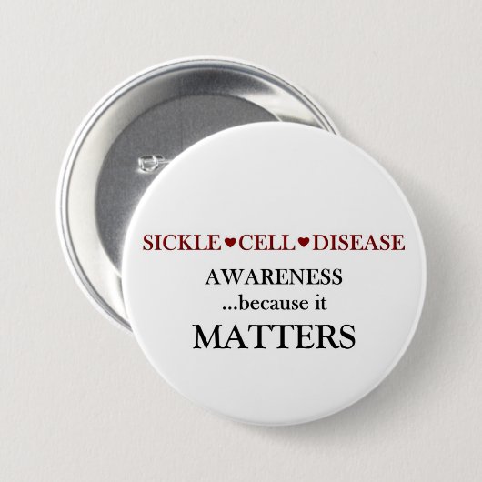 Sickle Cell Disease Ronde Button 7,6 Cm (Voorkant /achterkant)