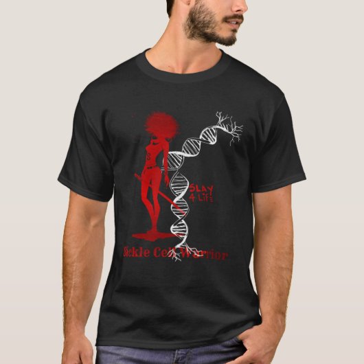 Sickle Cell Slay 4 Life DNA T-shirt (Voorkant)