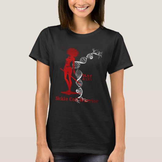 Sickle Cell Slay 4 Life DNA T-shirt (Voorkant)