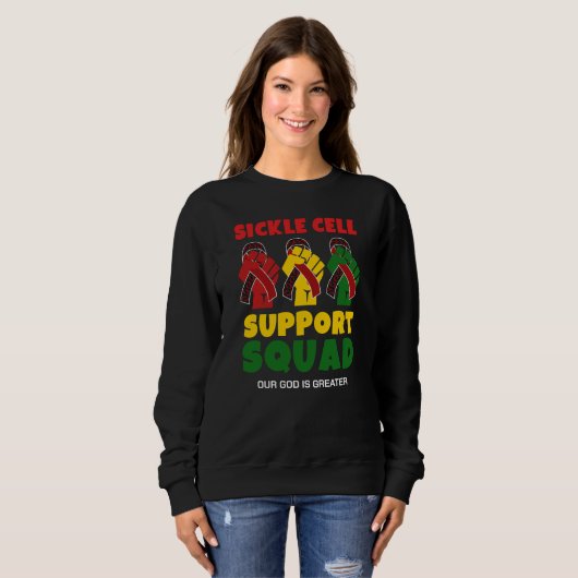 SICKLE CELL SUPPORT SQUAD Aangepaste naam Trui (Voorkant volledig)