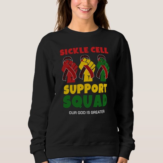 SICKLE CELL SUPPORT SQUAD Aangepaste naam Trui (Voorkant)