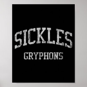 Sickles middelbare school hs tampa fl vintage spor poster