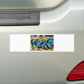 Sicko Graffiti op de getextureerde muur Bumpersticker (Op auto)