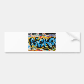 Sicko Graffiti op de getextureerde muur Bumpersticker