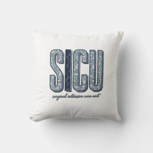 SICU Chirurgische Intensive Care Unit Vintage T-sh Kussen