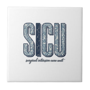 SICU Chirurgische Intensive Care Unit Vintage T-sh Tegeltje