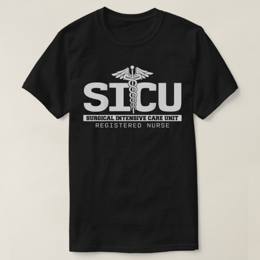 SICU Intensive Care Unit RN Personeel T-shirt (Design voorkant)