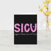 Sicu Nurse Heart Valentines Day Surgical Intensive Kaart (Gele Bloem)