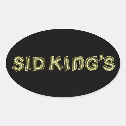 sid king ' club ovale sticker (Voorkant)
