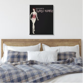 sid king's gekke paardenmannequin canvas afdruk (Insitu (Slaapkamer))