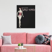 sid king's gekke paardenmannequin canvas afdruk (Insitu (Woonkamer))