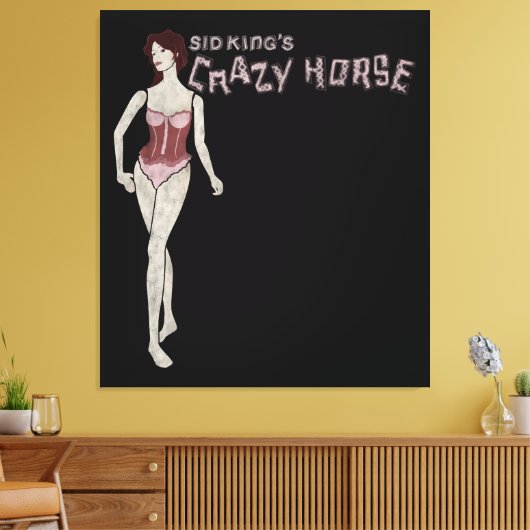 sid king's gekke paardenmannequin canvas afdruk (Insitu (Woonkamer))
