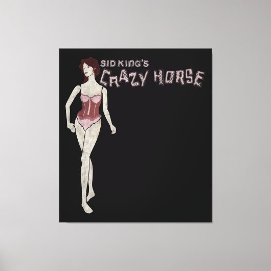 sid king's gekke paardenmannequin canvas afdruk (Voorkant)