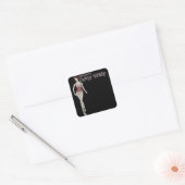 sid king's gekke paardenmannequin vierkante sticker (Envelop)