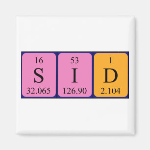 Sid periodiek table name magnet