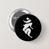 Siddhaṃ alphabet - Acala Ronde Button 5,7 Cm (Voorkant /achterkant)