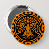 Siddhartha Gautama, Boeddhistische kunst Ronde Button 4,0 Cm (Voorkant /achterkant)