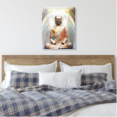 Siddhartha Gautama Statue Canvas Afdruk (Insitu (Slaapkamer))