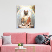 Siddhartha Gautama Statue Canvas Afdruk (Insitu (Woonkamer))