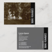 Side Band - Bossen, Bute Park Cardiff - Sepia tone Visitekaartje (Voorkant / Achterkant)