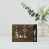 Side Band - Bossen, Bute Park Cardiff - Sepia tone Visitekaartje (Staand voorkant)