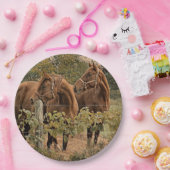 Side-by-Side Horses - Papieren Borden Bordje (Feest)