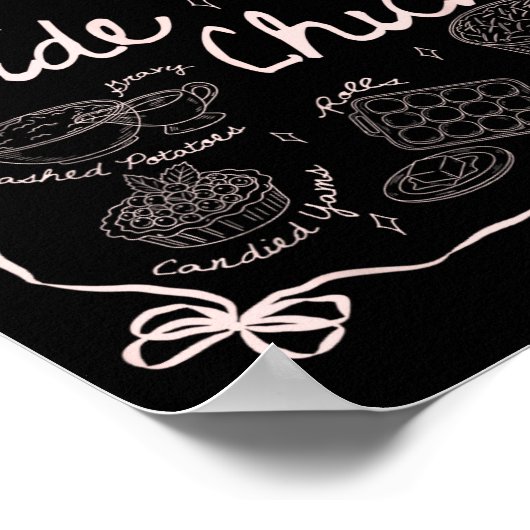 Side Chick And Main Man Funny Thanksgiving Couple Poster (Hoek)