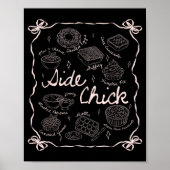 Side Chick And Main Man Funny Thanksgiving Couple  Poster (Voorkant)
