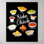 Side Chick,funny Thanksgiving Dishes Gift Tee Men  Poster (Voorkant)