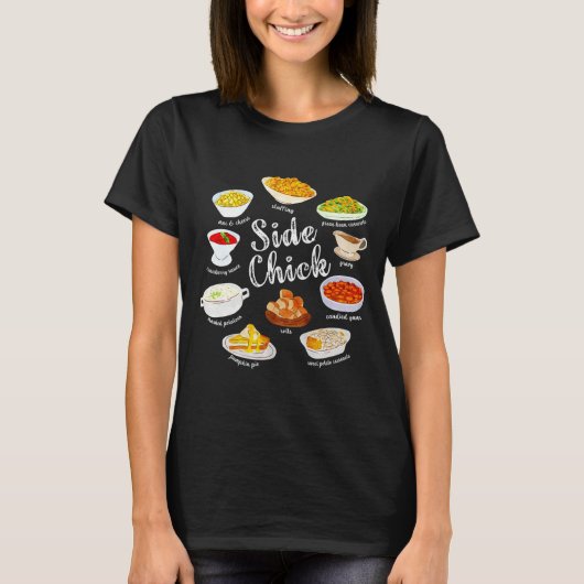 Side Chick,funny Thanksgiving Dishes Gift Tee Men T-shirt (Voorkant)