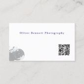 Side-cut Design Camera Photographer QR Code Visitekaartje (Achterkant)