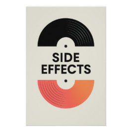 🎧 Side Effects - Minimalistisch Vinylbeeld Perfect Poster