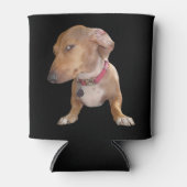 Side Eye Dog Meme Dubbelzijdig Zwart Blikjeskoeler (Voorkant)