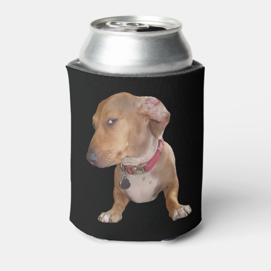 Side Eye Dog Meme Dubbelzijdig Zwart Blikjeskoeler (Blikje Achterkant)