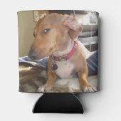 Side Eye Dog Meme Dubbelzijdig Zwart Blikjeskoeler (Achterkant)