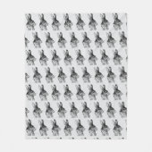 Side Eye Funny Bunny Fleece Deken (Voorkant)