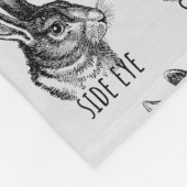 Side Eye Funny Bunny Fleece Deken (Hoek)