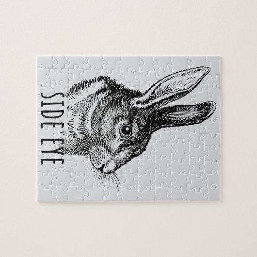 Side Eye Funny Bunny Legpuzzel (Horizontaal)