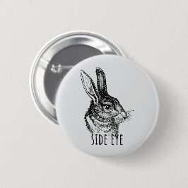 Side Eye Funny Bunny Ronde Button 5,7 Cm
