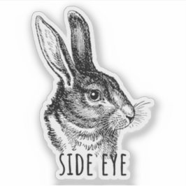 Side Eye Funny Bunny Sticker