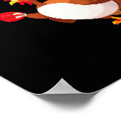 Side Eye Moo Turkey Funny Thanksgiving Autumn Fall Poster (Hoek)