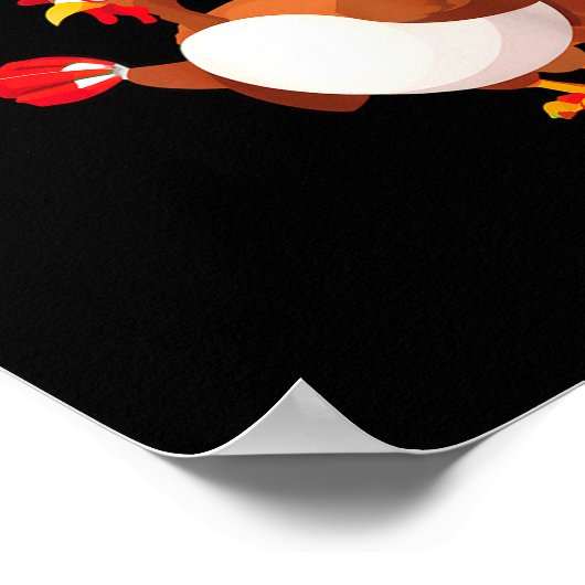 Side Eye Moo Turkey Funny Thanksgiving Autumn Fall Poster (Hoek)