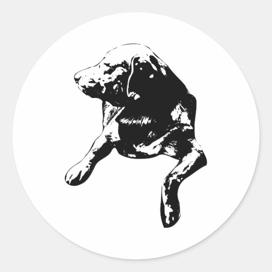 Side-Gaze Lab, Scherpe Lijnen Ronde Sticker (Voorkant)